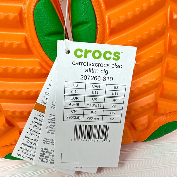 Crocs Carrots Classic All Terrain Clogs Orange - Picture 8 of 8
